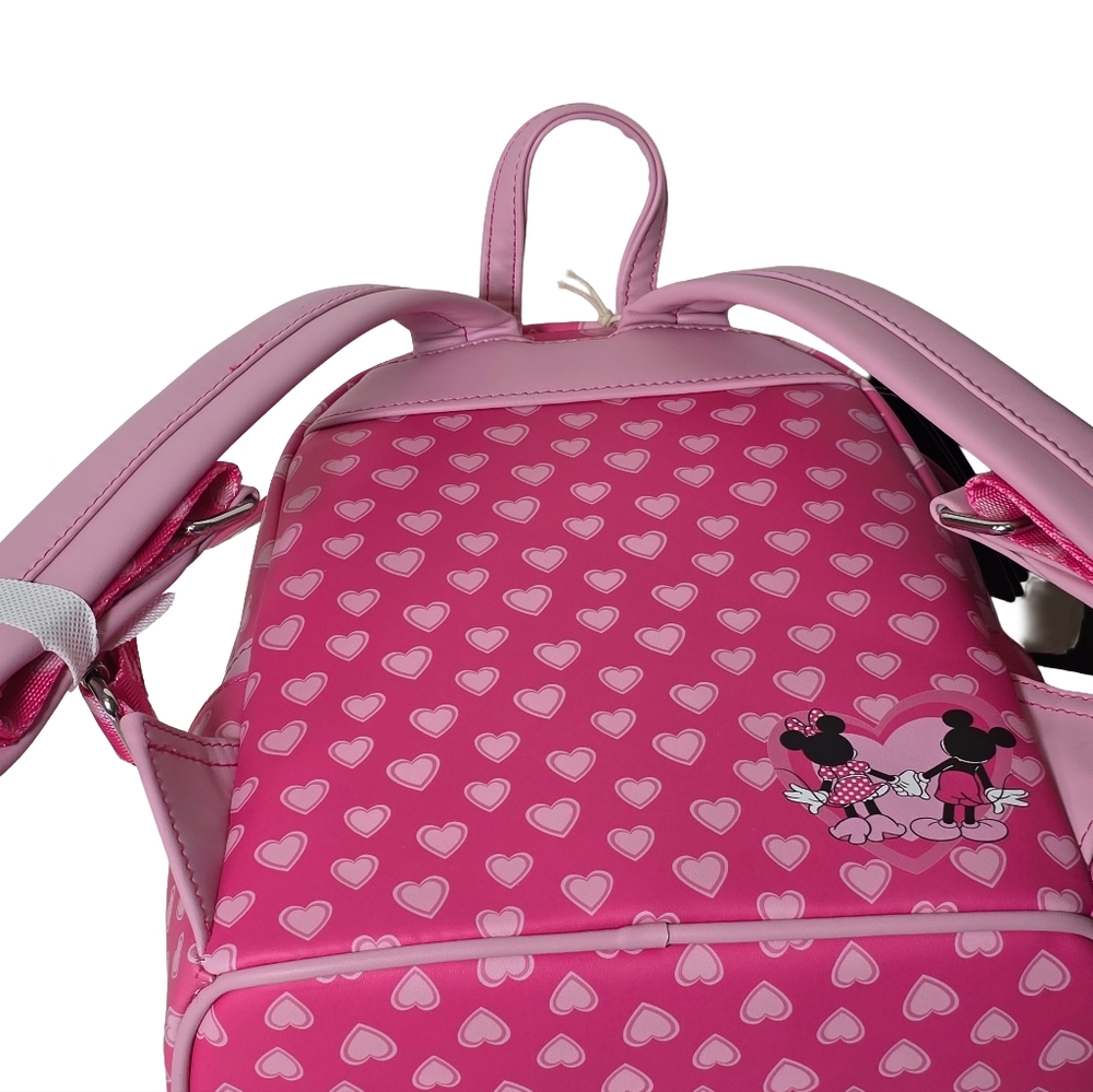 Loungefly Disney Mickey & Minnie Heart Mini Backpack BoxLunch Exclusive NWT - Picture 6 of 8